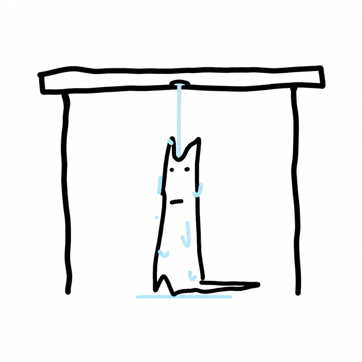 Under the leaking shelter
